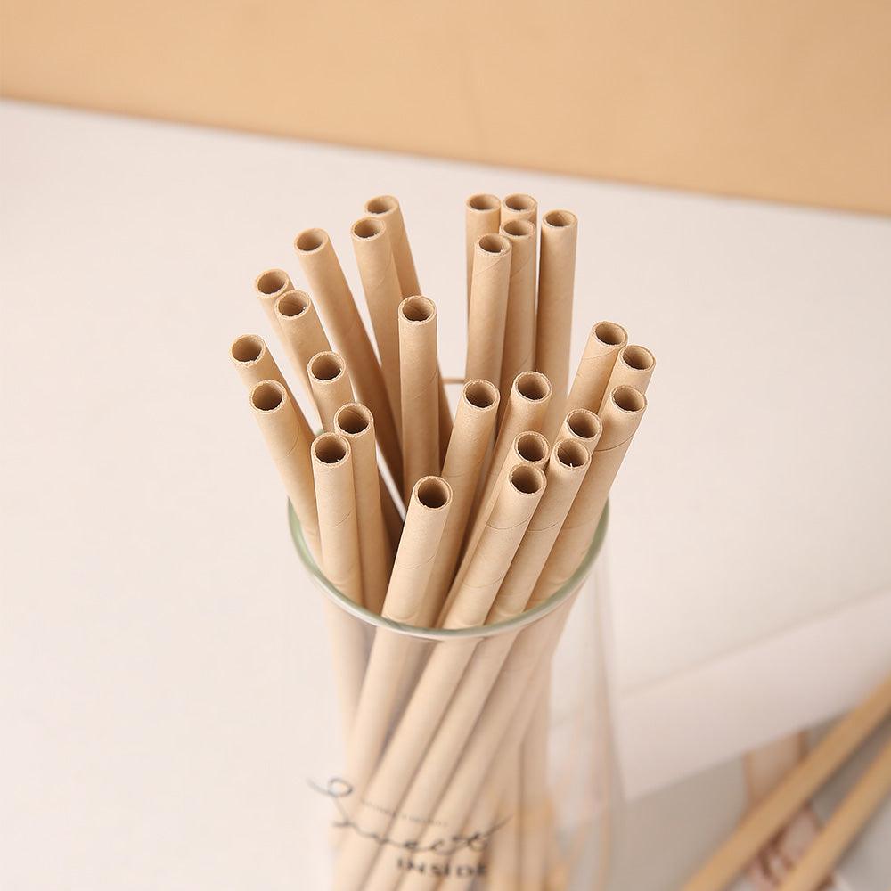 Green Bamboo Pattern 25pc Paper Straws